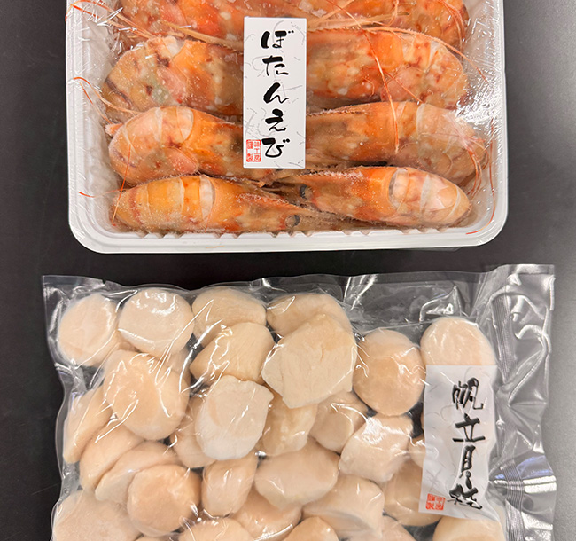 ぼたんえび・ほたて貝柱