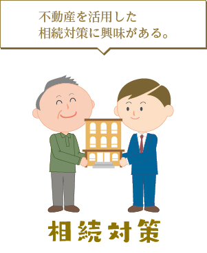 不動産を活用した相続対策に興味がある。