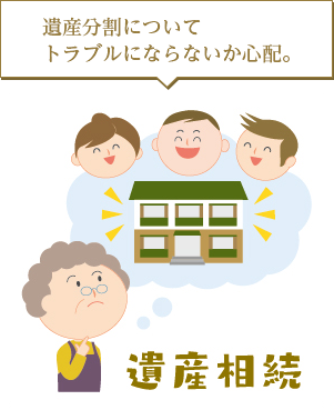 遺産分割についてトラブルにならないか心配。